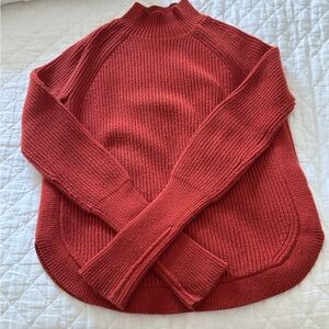 Treasure & Bond Women's Cowl Neck Sweater in Deep Orange
